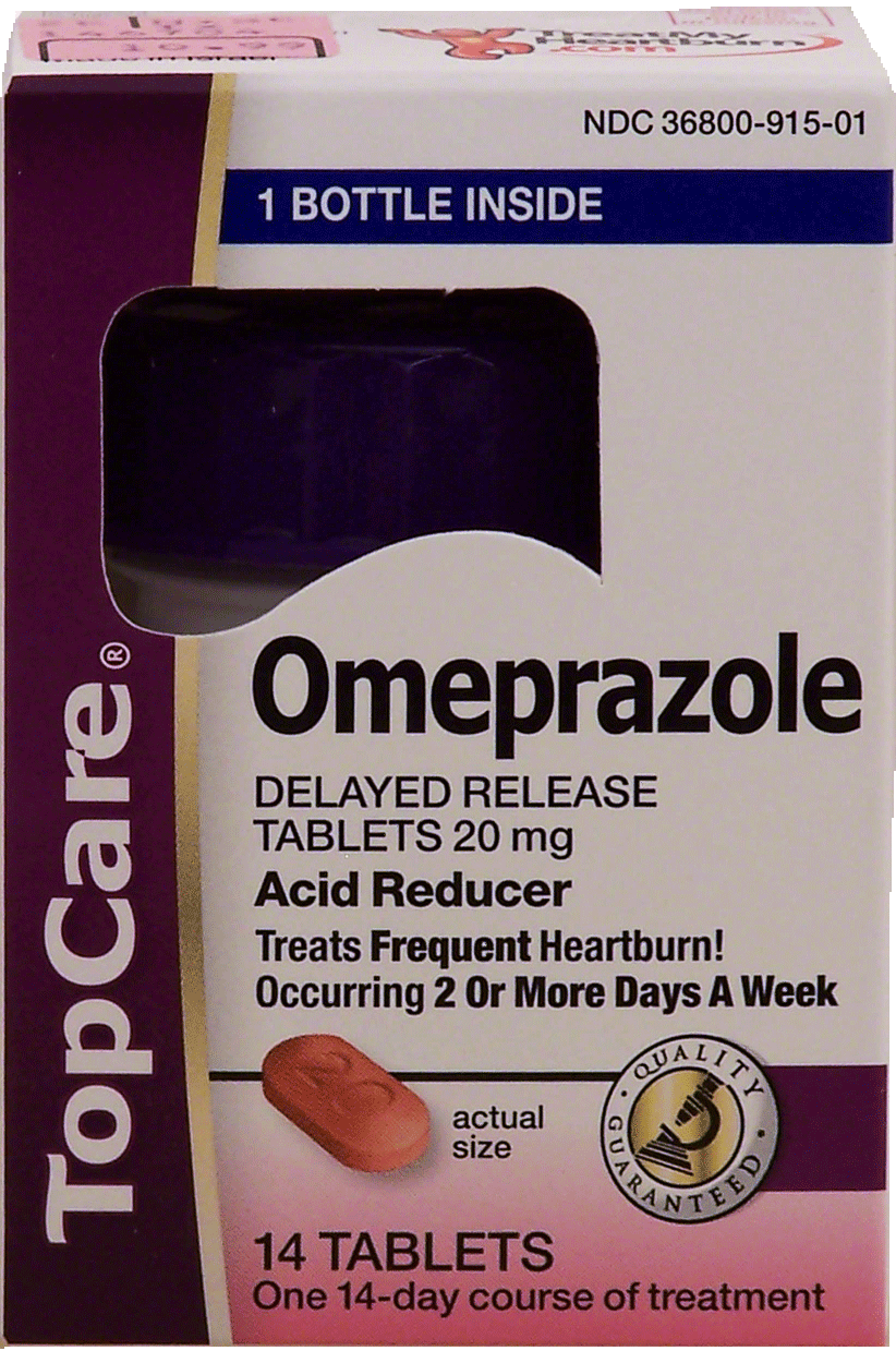 Top Care  omeprazole 20-mg., delayed release tablets, acid reducer Full-Size Picture